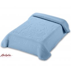 Κουβέρτα Βελουτέ Κούνιας Belpla 521 Blue