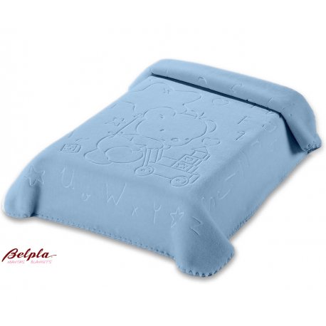 Κουβέρτα Βελουτέ Αγκαλιάς Belpla 521 Blue