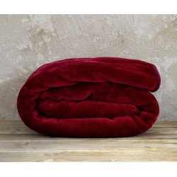 Υπέρδιπλη Κουβέρτα Βελουτέ Nima Home Coperta Ruby Red 2,20x2,40